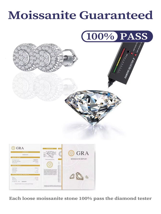 GRA MOISSANITE EARRINGS ROUND